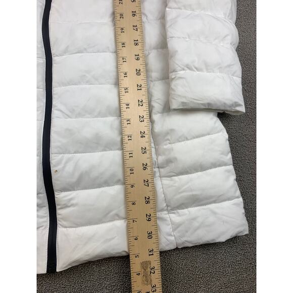 Guess Women's M White Puffer Jacket With Hood - Picture 8 of 14